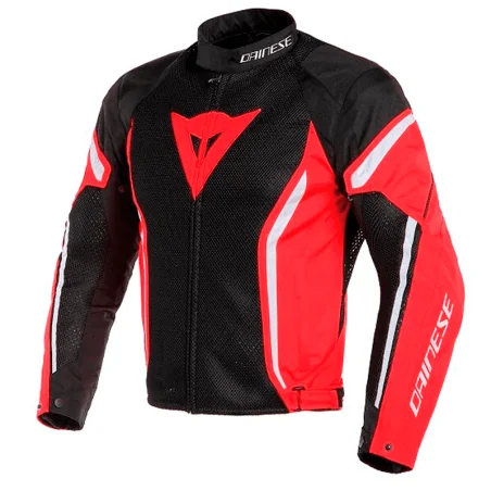 CHAQUETA DAINESE AIR CRONO 2 TEX NEGRO / ROJO / BLANCO
