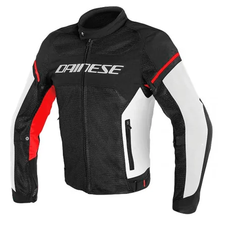CHAQUETA DAINESE AIR FRAME D1 TEX BLACK / WHITE / ROJO