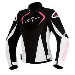 CHAQUETA ALPINESTARS STELLA T-JAWS IMPERMEABLE SEÑORA NEGRO / BLANCO / FUCSIA