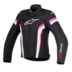 CHAQUETA ALPINESTARS STELLA T-GP PLUS R V2 SEÑORA NEGRO / BLANCO / FUCSIA