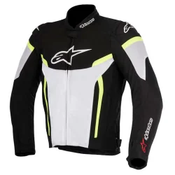 CHAQUETA ALPINESTARS T-GP PLUS R V2 AIR NEGRO / BLANCO / AMARILLO FLUO