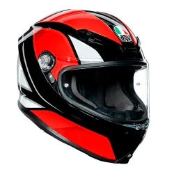 HELM AGV K6 HYPHEN SCHWARZ / ROT / WEISS