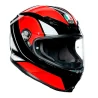HELM AGV K6 HYPHEN SCHWARZ / ROT / WEISS