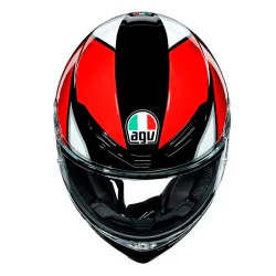 HELM AGV K6 HYPHEN SCHWARZ / ROT / WEISS 2