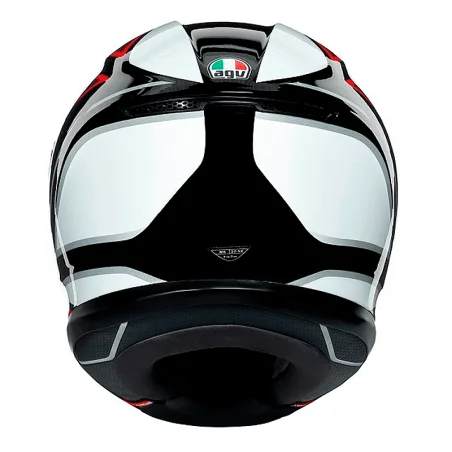HELM AGV K6 HYPHEN SCHWARZ / ROT / WEISS