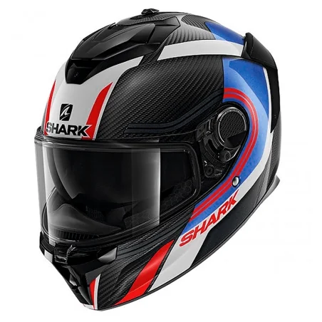 CASCO SHARK SPARTAN GT CARBON TRACKER CARBONO / AZUL / ROJO