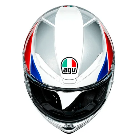 HELM AGV K6 HYPHEN WEISS / ROT / BLAU