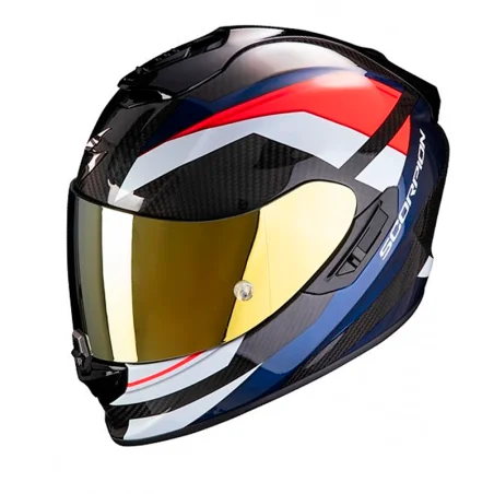 CASCO SCORPION EXO-1400 CARBON AIR LEGIONE ROJO / AZUL