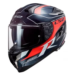 HELM LS2 FF327 HERAUSFORDERUNG CARBON-GITTER BLAU / ROT