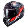 HELM LS2 FF327 HERAUSFORDERUNG CARBON-GITTER BLAU / ROT