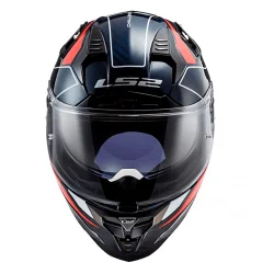 HELM LS2 FF327 HERAUSFORDERUNG CARBON-GITTER BLAU / ROT 2