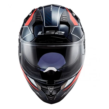 HELM LS2 FF327 HERAUSFORDERUNG CARBON-GITTER BLAU / ROT