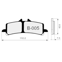 Bremsbeläge ZCOO B005 EXC (ENDURANCE) Für BREMBO M40, M50, GP4-MS, GP4-RS, GP4-RX SÄTTEL