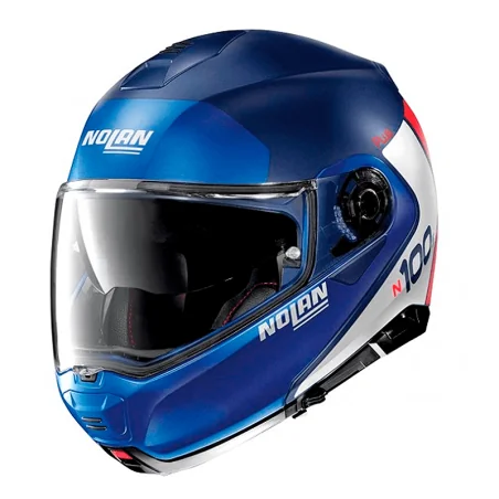 CASCO NOLAN N100-5 PLUS DISTINTIVO N-COM IMPERADOR PLANO AZUL