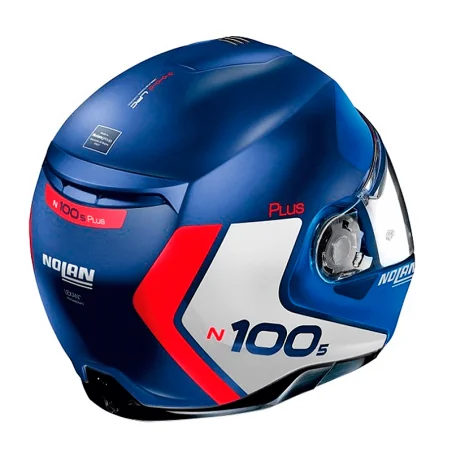 CASCO NOLAN N100-5 PLUS DISTINTIVO N-COM IMPERADOR PLANO AZUL