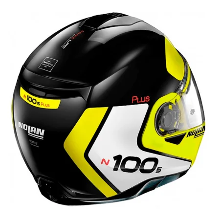 CASCO NOLAN N100-5 PLUS DISTINTIVO N-COM NEGRO / AMARILLO 28