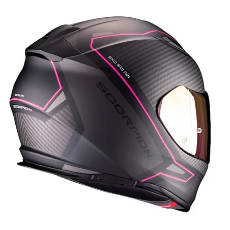 CASCO SCORPION EXO-510 MARCO DE AIRE MATE NEGRO / ROSADO