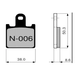 Bremsbeläge ZCOO N006 EXC (ENDURANCE)