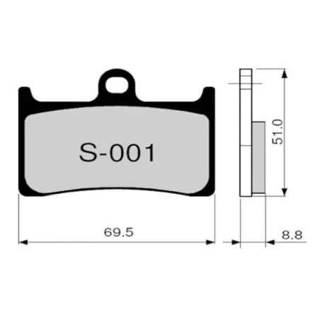 Bremsbeläge ZCOO S001 EXC (ENDURANCE) Yamaha
