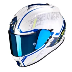 CASCO SCORPION EXO-510 AIR OCCULTA PERLA BLANCO / AZUL