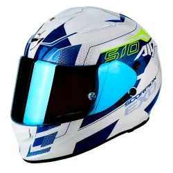 CASCO SCORPION EXO-510 AIR GALVA PERLA BLANCO / AZUL