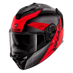 CASCO SHARK SPARTAN GT ELGEN MATE NEGRO / ANTRACITA / ROJO