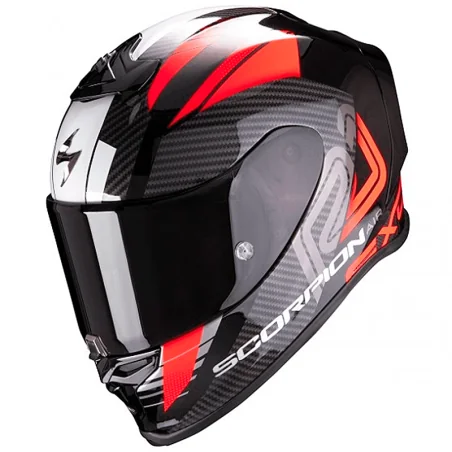 CASCO SCORPION EXO-R1 AIR HALLEY NEGRO METAL / ROJO