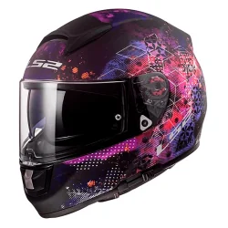 CASCO LS2 FF397 VECTOR HPFC EVO COSMOS MATE NEGRO / ROSADO