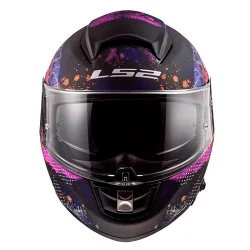 CASCO LS2 FF397 VECTOR HPFC EVO COSMOS MATE NEGRO / ROSADO 2
