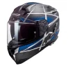 HELM LS2 FF327 CARBON CHALLENGER KONIC CARBON MATT / BLAU