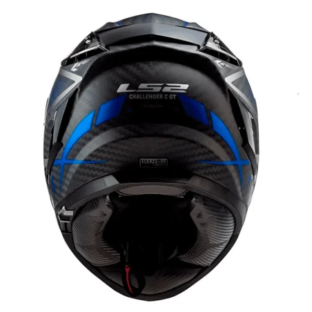 HELM LS2 FF327 CARBON CHALLENGER KONIC CARBON MATT / BLAU