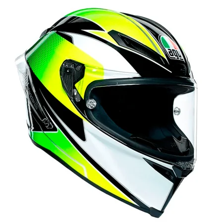 CASCO AGV CORSA R SUPERSPORT NEGRO / BLANCO / LIMA