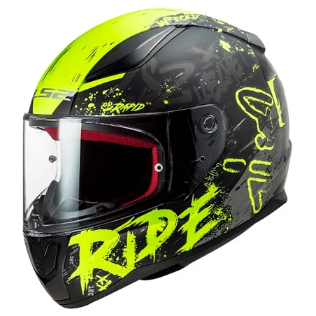 HELM LS2 FF353 SCHNELL NAUGHTY MATT SCHWARZ SCHWARZ H-V GELB