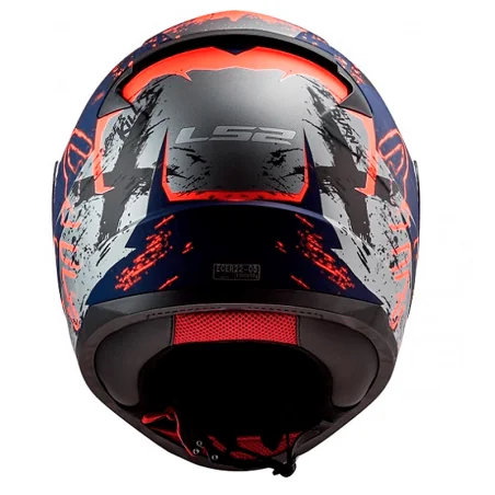 CASCO LS2 FF353 RAPID NAUGHTY AZUL MATE / NARANJA FLUOR