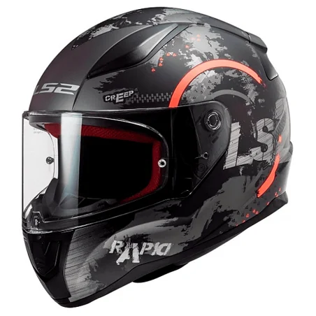 CASCO LS2 FF353 RAPID CIRCLE TITANIO MATE NARANJA FLUOR