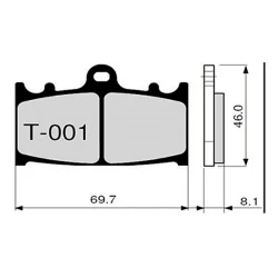 Pastillas de freno ZCOO T001 EX (RACE)