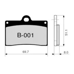 Pastillas de freno ZCOO B001 EX (RACE)