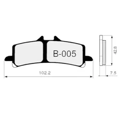 Bremsbeläge ZCOO B005 EX (RACE) für Zangen BREMBO M40, M50, GP4-MS, GP4-RS, GP4-RX