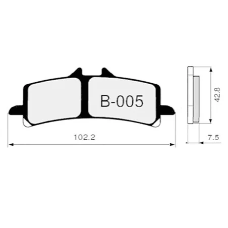Bremsbeläge ZCOO B005 EX (RACE) für Zangen BREMBO M40, M50, GP4-MS, GP4-RS, GP4-RX
