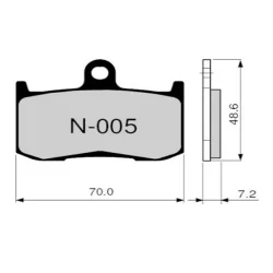 Pastillas de freno ZCOO N005 EX (RACE)
