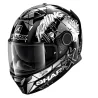 CASCO SHARK SPARTAN 1.2 REPLICA LORENZO CATALUNYA GP 2018 NEGRO / BLANCO / GLITTER