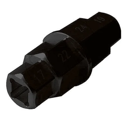 Llave casquillos vasos hexagonales para 4 medidas en 3/8