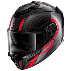 CASCO SHARK SPARTAN GT CARBON TRACKER CARBONO / ANTRACITA / ROJO