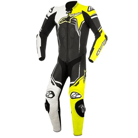 MONO ALPINESTARS GP PLUS V2 PROFESIONAL NEGRO / BLANCO / AMARILLO FLUO