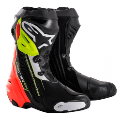 STIEFEL ALPINESTARS SUPERTECH-R SCHWARZ / ROT / NEONGELB