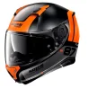 CASCO NOLAN N87 PLUS DISTINCTIVE N-COM FLAT GRIS / NARANJA