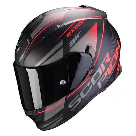 HELM SCORPION EXO-510 AIR FERRUM SCHWARZ MATT / SILBER / ROT