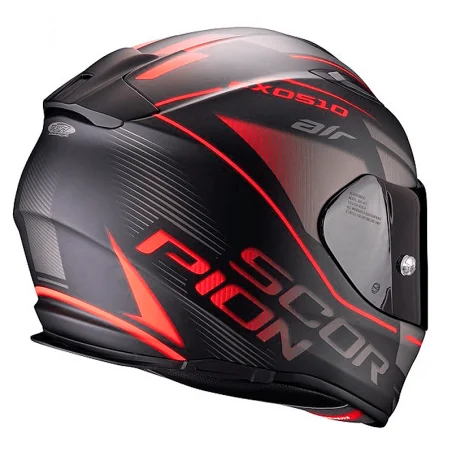 HELM SCORPION EXO-510 AIR FERRUM SCHWARZ MATT / SILBER / ROT