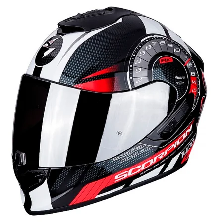 CASCO SCORPION EXO-1400 AIR POTENCIA  NEGRO / ROJO