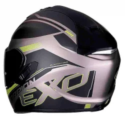 CASCO SCORPION EXO-1400 TITANIO MATE SIN AIRE / NEGRO / AMARILLO NEÓN 2